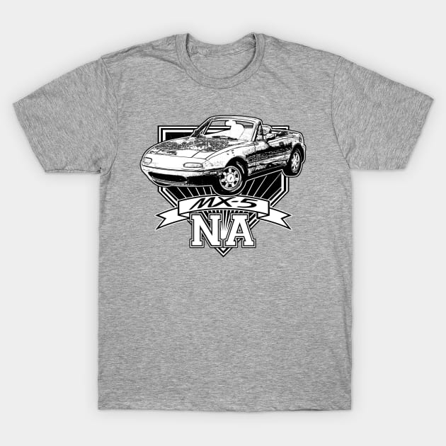 NA Miata MX5 MK1 T-Shirt by CoolCarVideos